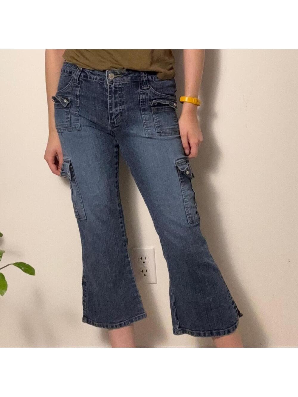 y2k Low Rise Cargo Capris XS